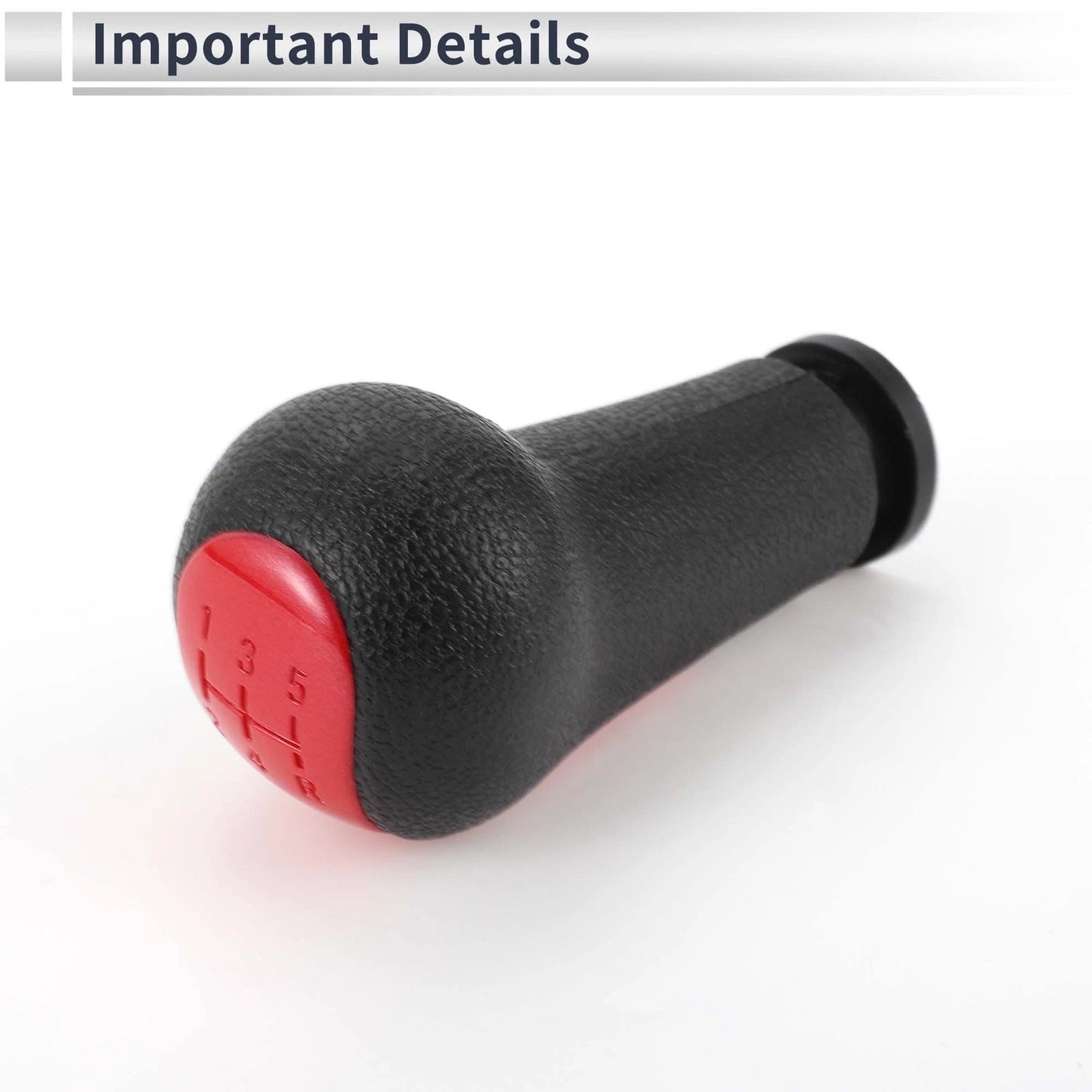 5-Speed Shift Knob for Chevrolet Spark Plastic Red/Black