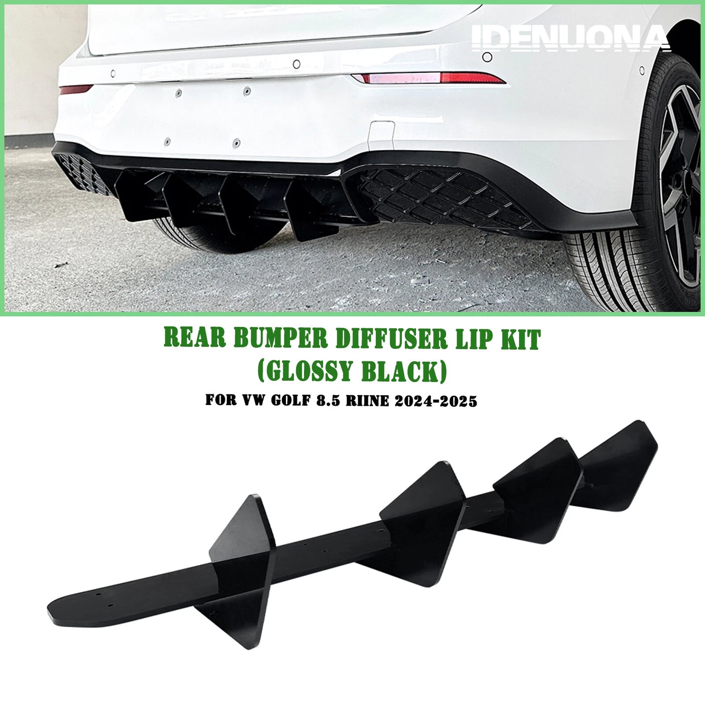 Rear Bumper Diffuser Lip Cover for VW Golf 8.5 Rline (2024-2025)