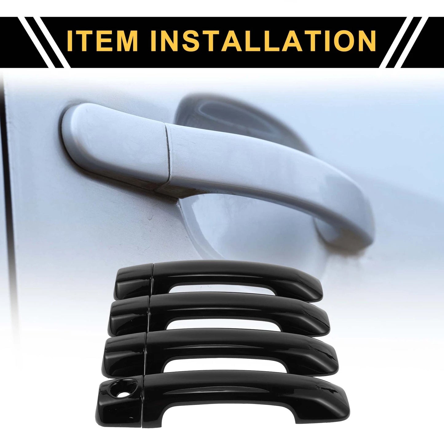 4pcs Door Handle Covers for Toyota Tundra (2007-2020) - ABS Black