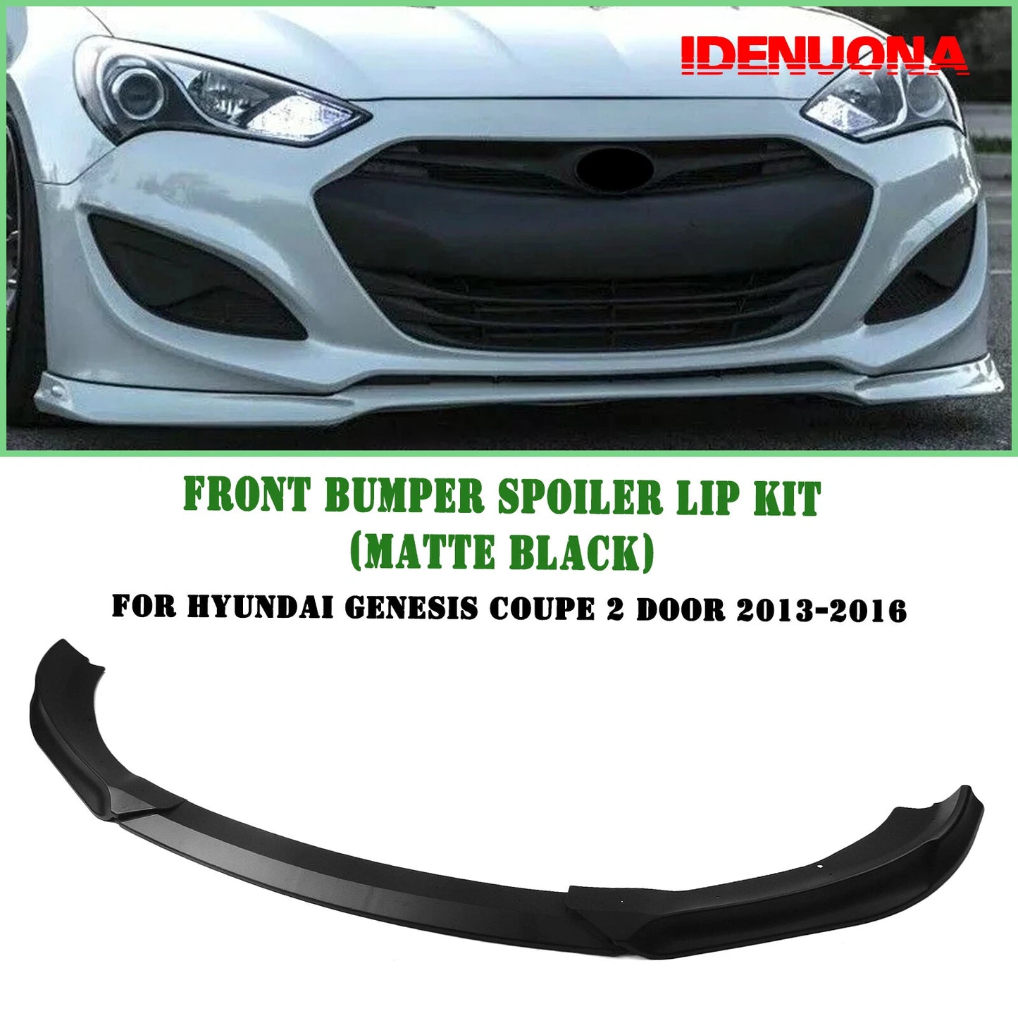 Front Spoiler Lip Splitter for Hyundai Genesis Coupe (2013-2016)