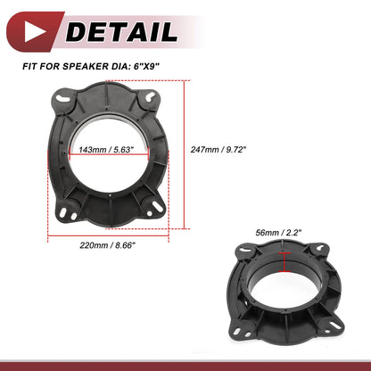 Speaker Spacer Ring Adaptor for Toyota Tacoma 2005-2019 6"x9" 2 x Set