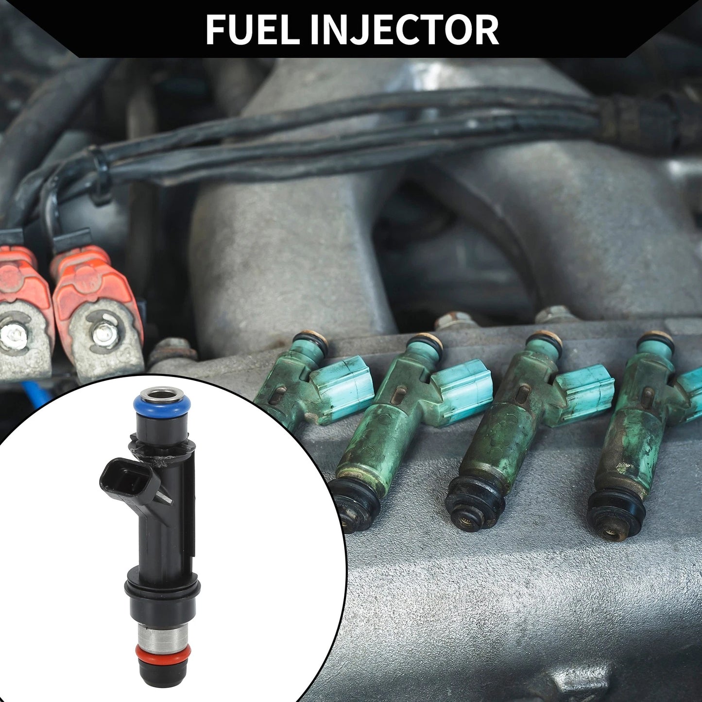 Fuel Injector for Chevrolet Trailblazer 4.2L Black 1 Pc (2002-2005)