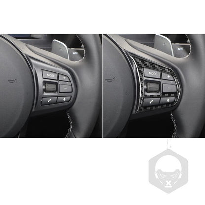 Carbon Fiber Steering Wheel Button Cover Trim for Toyota Supra A90 2019-2022
