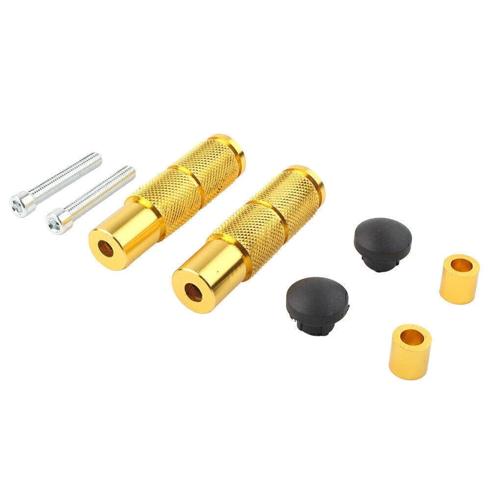 Universal Motorcycle Bike Pegs Footpegs Rear Set Pedals for Racing Yellow