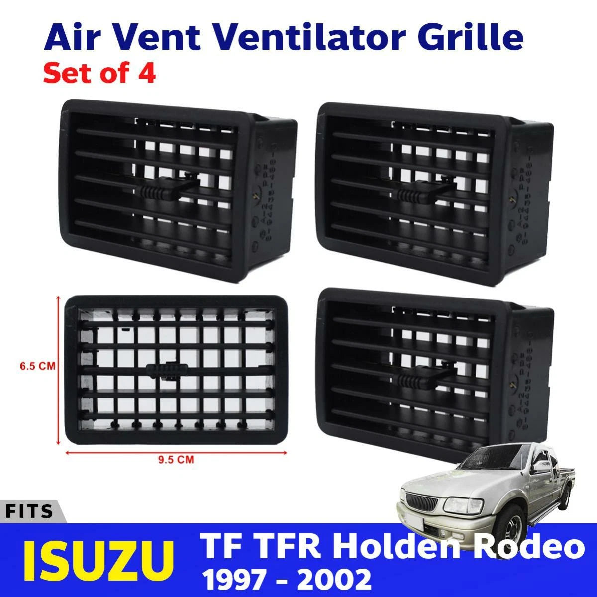 Set Air-Con Vent Dash A/C Grille Fits Isuzu TFR Holden Rodeo Ute Truck 1997-2002