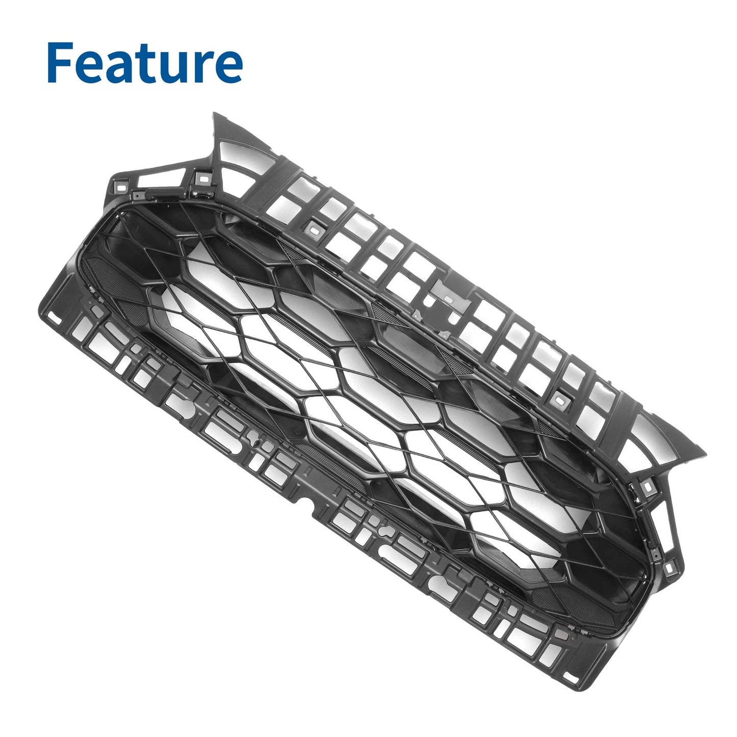Front Upper Hood Bumper Grille for Honda HR-V 2023-2024 ABS Black