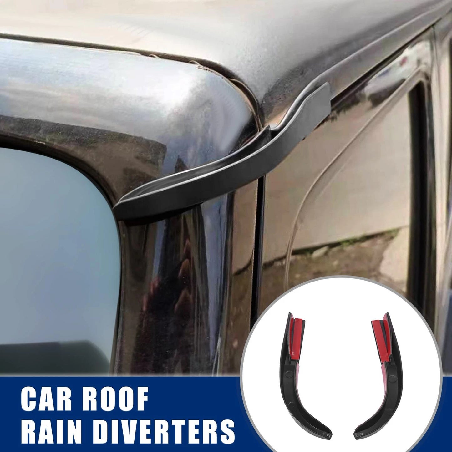 Car Water Rain Diverters Gutter Extension for Jeep Wrangler JK (2007-2017)