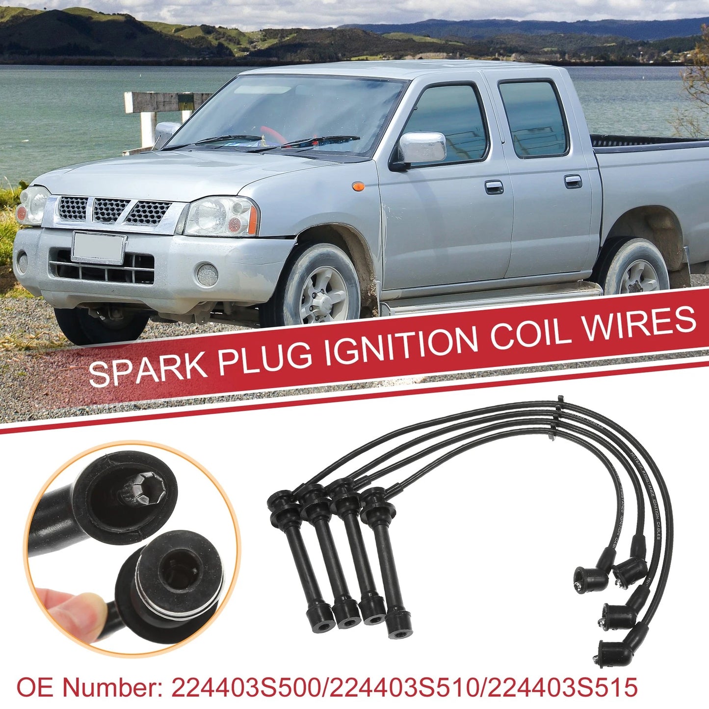 4 Pcs Spark Plug Wire Ignition Coil Cable for Nissan Frontier (2005-2023)
