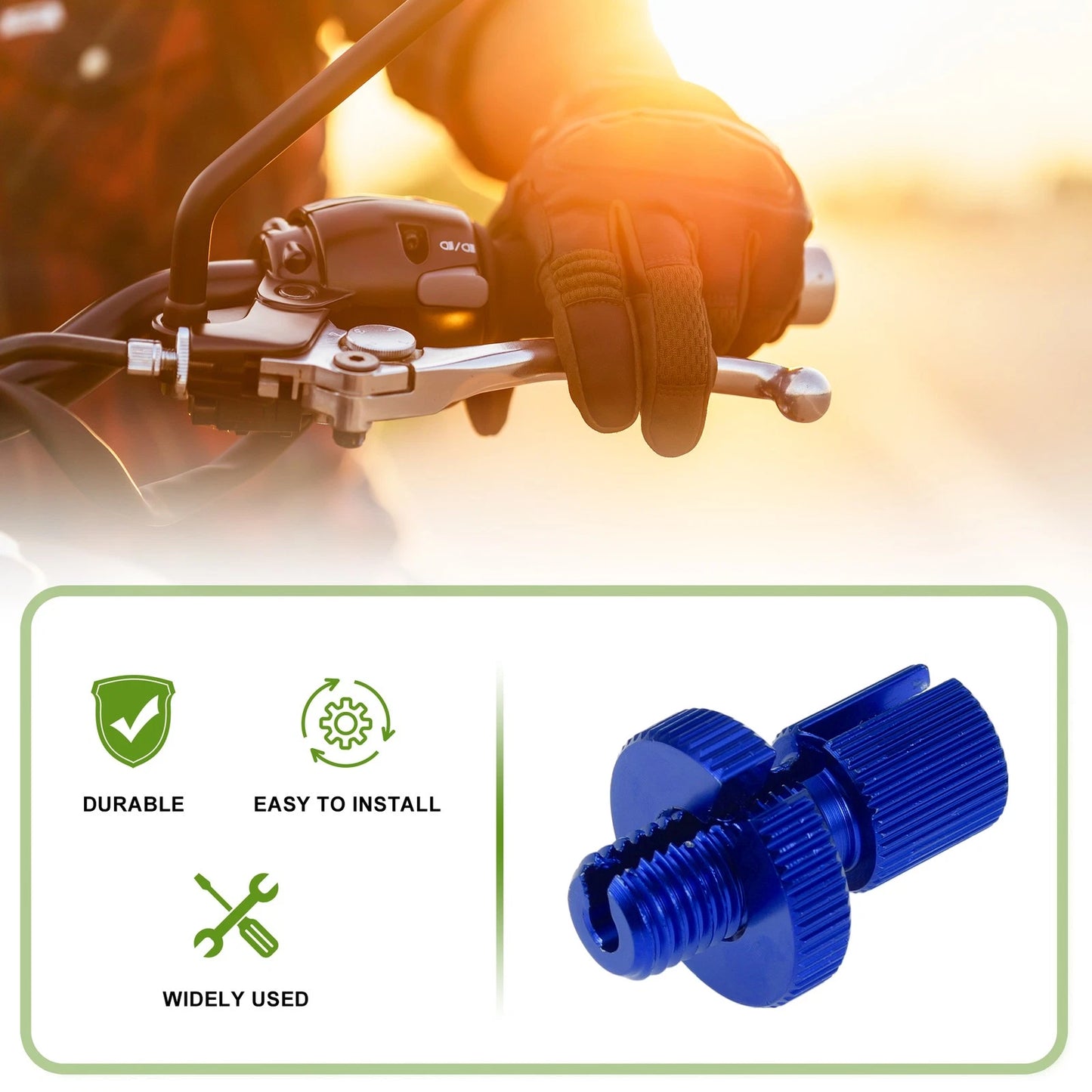 4 Pcs M10 Aluminum Motorcycle Clutch Brake Cable Adjuster Screw for Motorcycle