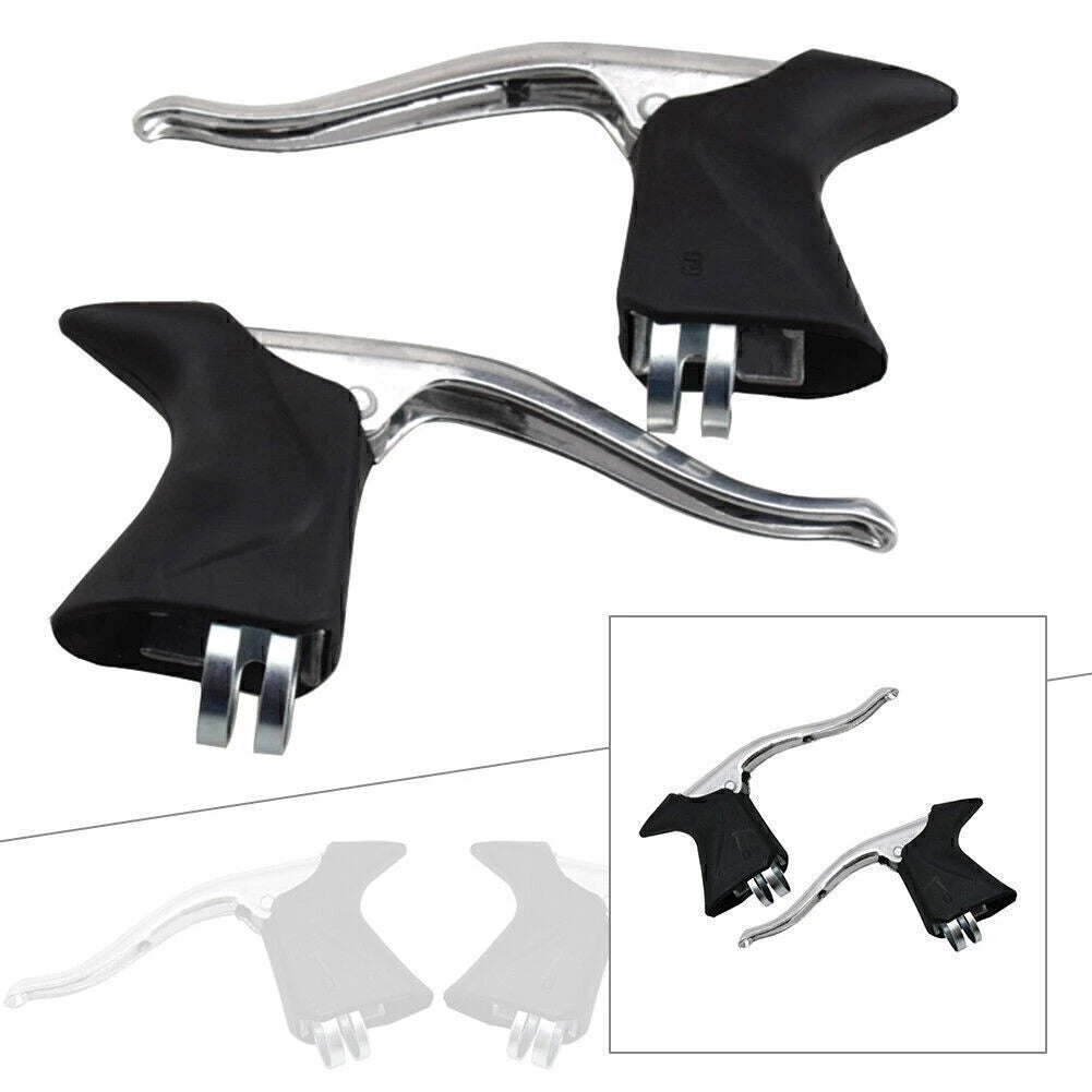 Aluminum Alloy Brake Levers Set for Road/Fixed Gear Bicycle 22.2-23.8mm