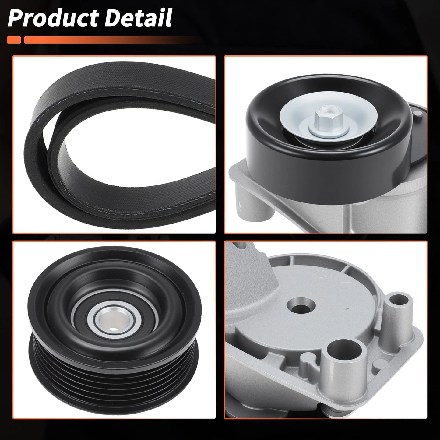 Serpentine Belt Tensioner w/Idler Pulley for Toyota Tundra, 4Runner