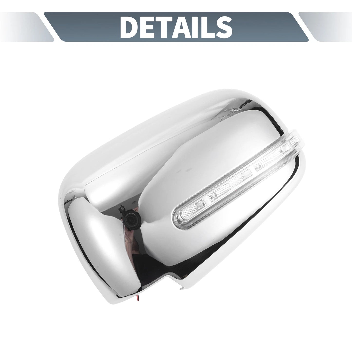 Chrome Plated Rearview Mirror Cover Overlay for Mitsubishi L200 (2006-2023)