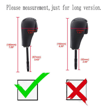 Leather Silver Automatic Gear Shift Knob for BMW E36 E39 E46 E60 E70 (2000-2010)