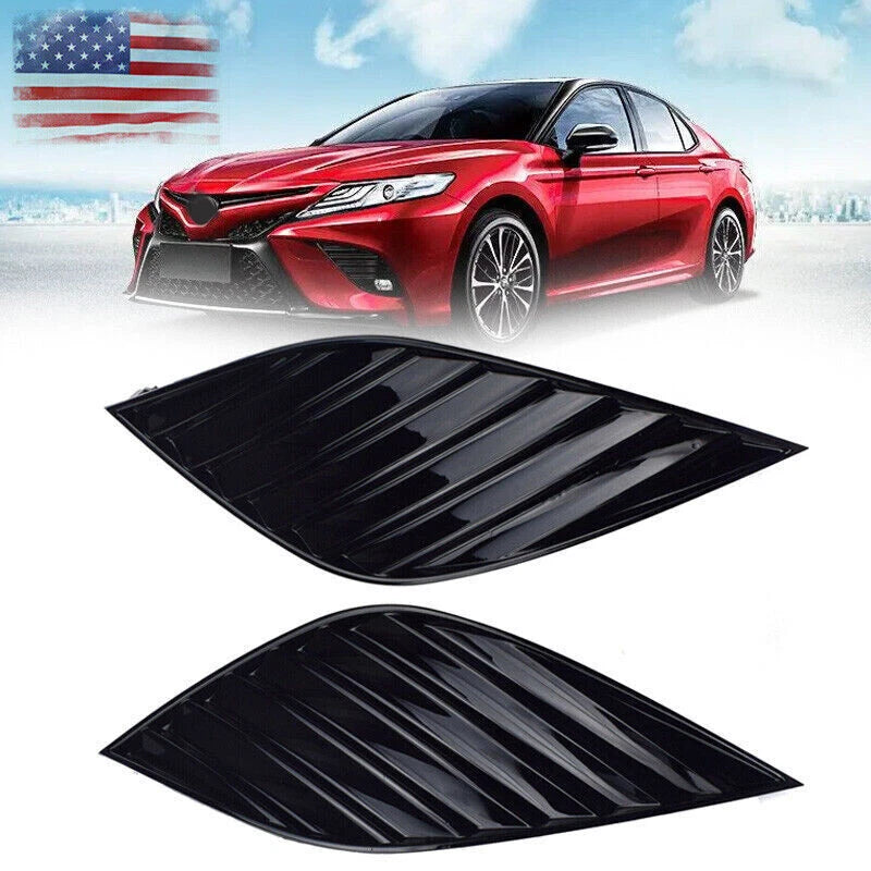 Front Bumper Fog Light Cover Insert Bezel 2 x For Toyota Camry SE XSE (2018-2020)