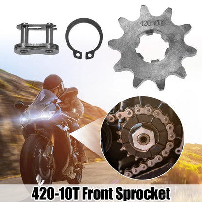 1 x Set 420 10T 17mm Motorcycle Front Engine Sprocket for Dirt Bike Mini Bike