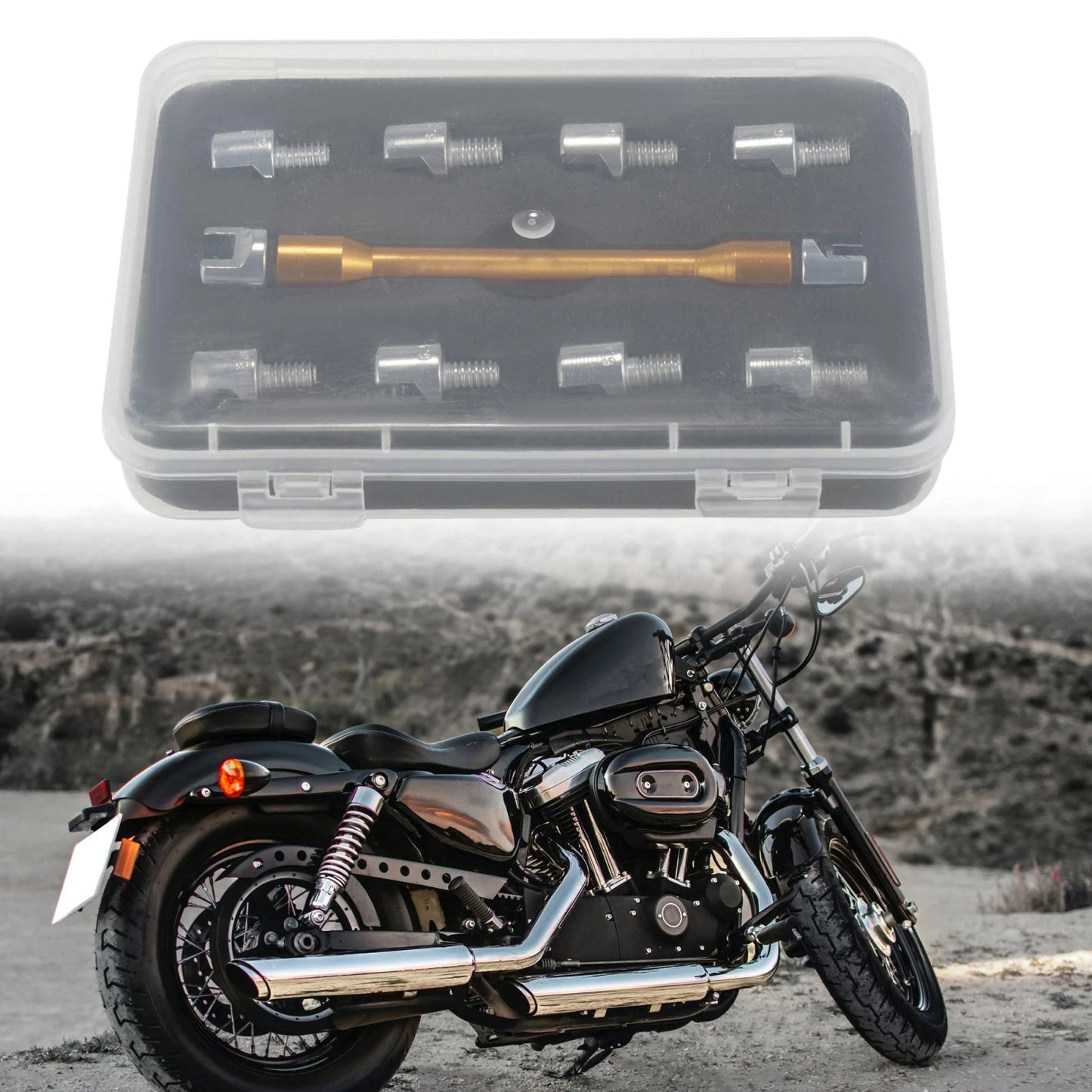 Wheel Spoke Wrench 5.0-6.8 CNC Repair Tool Gold Tone for Universal Motorcycle