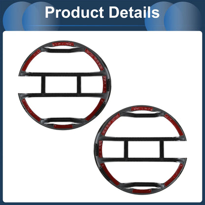 Carbon Fiber Black Headlight Trim Bezels for Ford  -  Pair