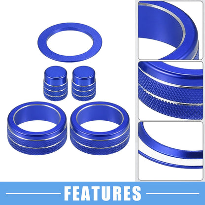 8pcs AC Switch Air Vent Knob Covers for Honda Civic (2022-2023) Blue