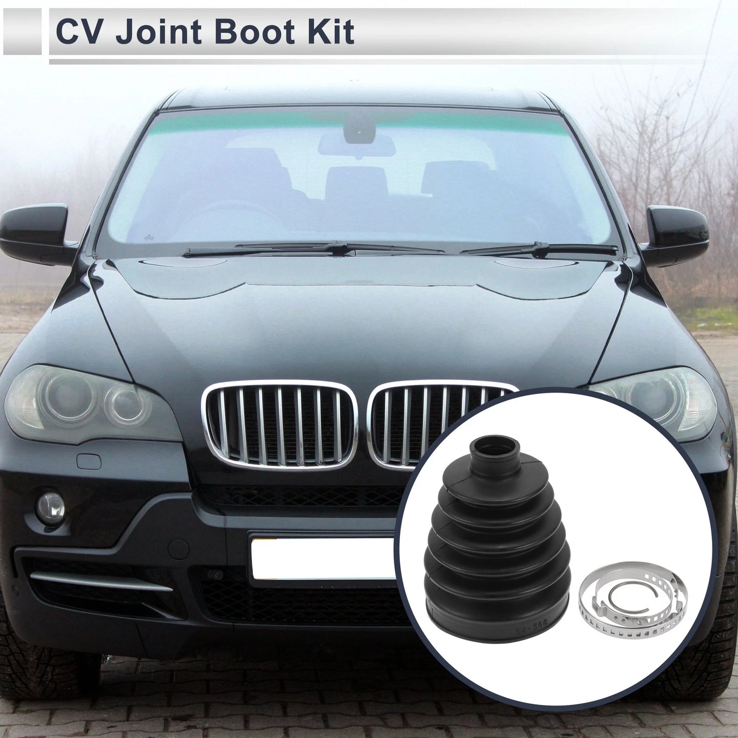 Outer CV Joint Boot Kit with Clamps for BMW X5 (2007-2013)