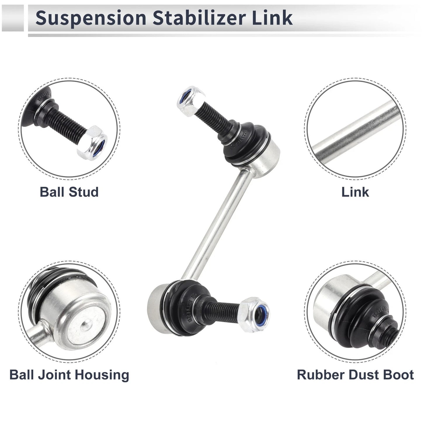 Front Stabilizer Bar Links 2 x Pcs Bushing for Jeep Grand Cherokee (1999-2004)