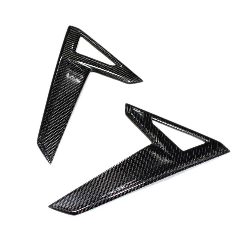Real Carbon Side Fender Signal Marker Lamp Cover Trim For Tesla Model S 2017+