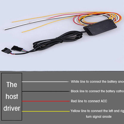 9LED White/Amber Switchback Flexible Flow Turn Signal Light