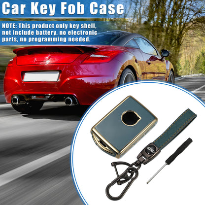 Volvo S60 Smart Key Fob Case Kit 2019-2021 TPU Blue w/ Key Chain