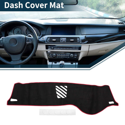 Dashboard Dash Cover Mat for BMW 5 Series F10/F11 (2010 - 2017) Black Red