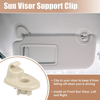 2 x Beige Sun Visor Support Clip for Jeep (No.1AR26BD1AA, 1AR26DW1AA)