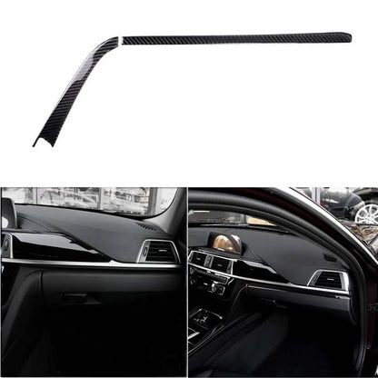 Carbon Fiber Passenger Dashboard Sticker Decor Trim Fit For Bmw F30 F34 Series 3