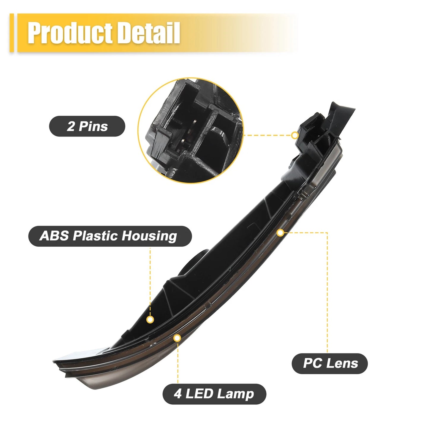 LED Side Mirror Turn Signal Lights for Ford Fusion (2013-2020)