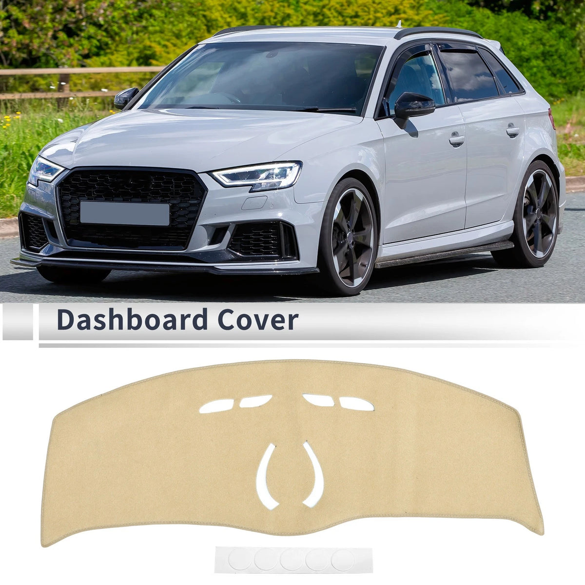 Dashboard Dash Cover Mat for BMW Mini Cooper F55/F56 Beige (2014-2024)