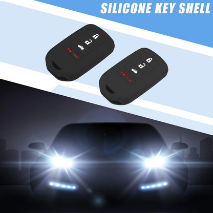 Smart Key Fob Cover Case for Honda Accord EX EXL EX-L (2013-2018) -  Black