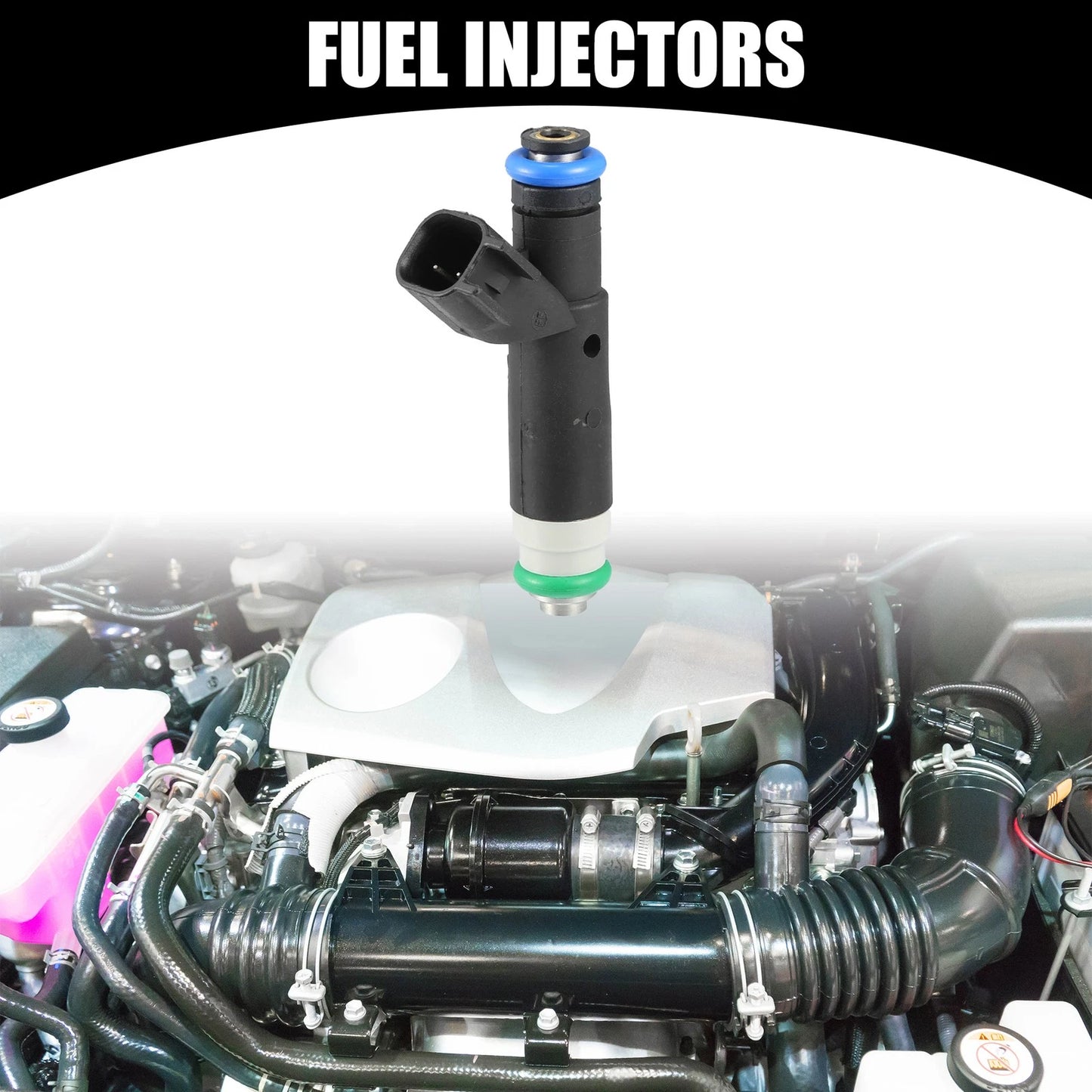 Fuel Injectors 1 Pcs for Ford F-150 (2004-2008) Metal Black