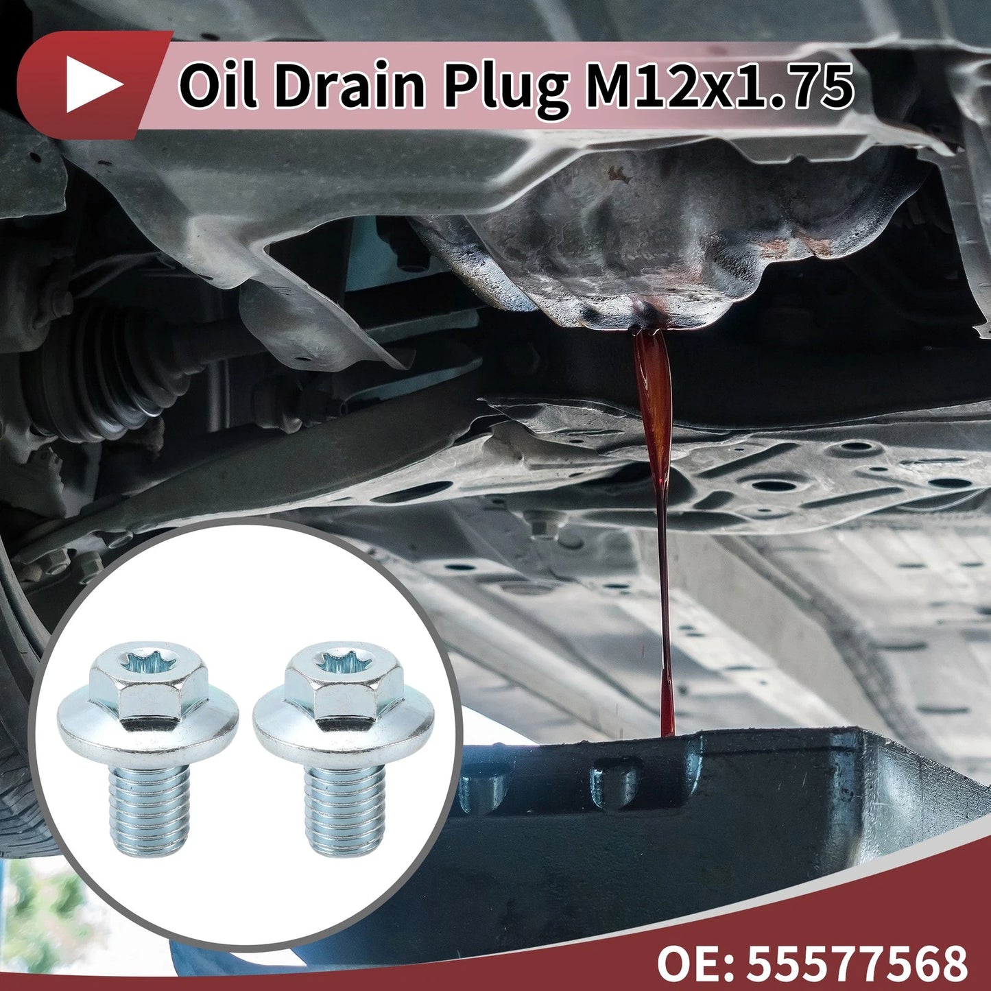Set Aluminum Oil Drain Plug for Buick Cadillac Chevrolet