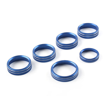 6x Air Conditioner Switch Knob Trim for Ford F150 XLT (2015-2020) Blue