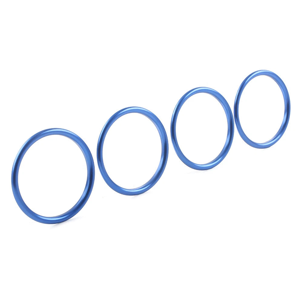 Air Condition Vent Outlet Inner Ring Trim for Audi A1 S1 2010-2018 Blue 4 x Pcs