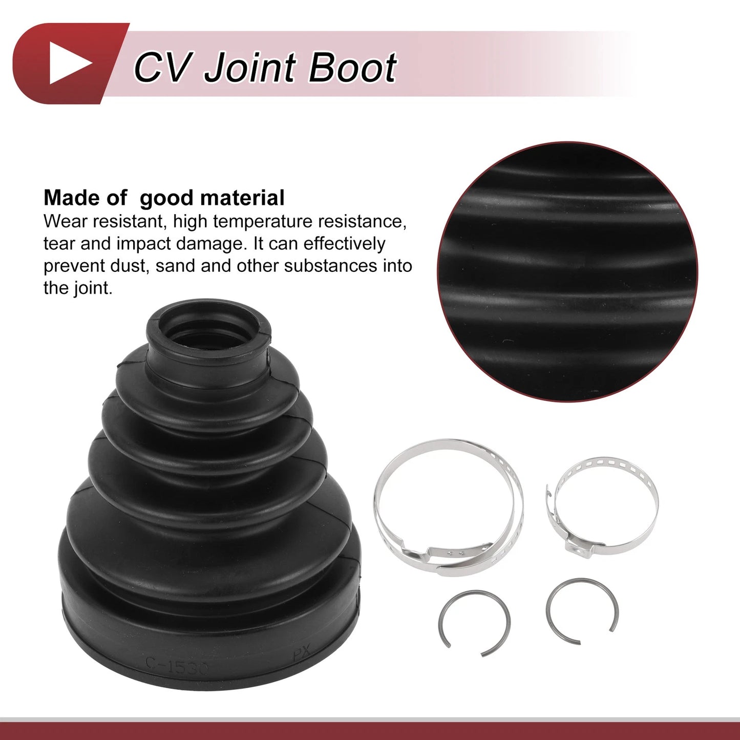 Inner CV Joint Boot Kit with Clamps for Toyota 4Runner (2024)