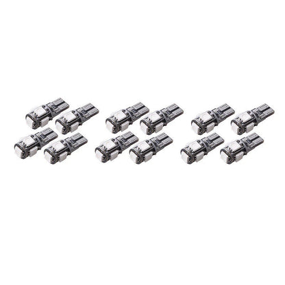 12PC T10 Red LED Wedge Light Bulbs for Car (W5W 194 168 2825 158 192)