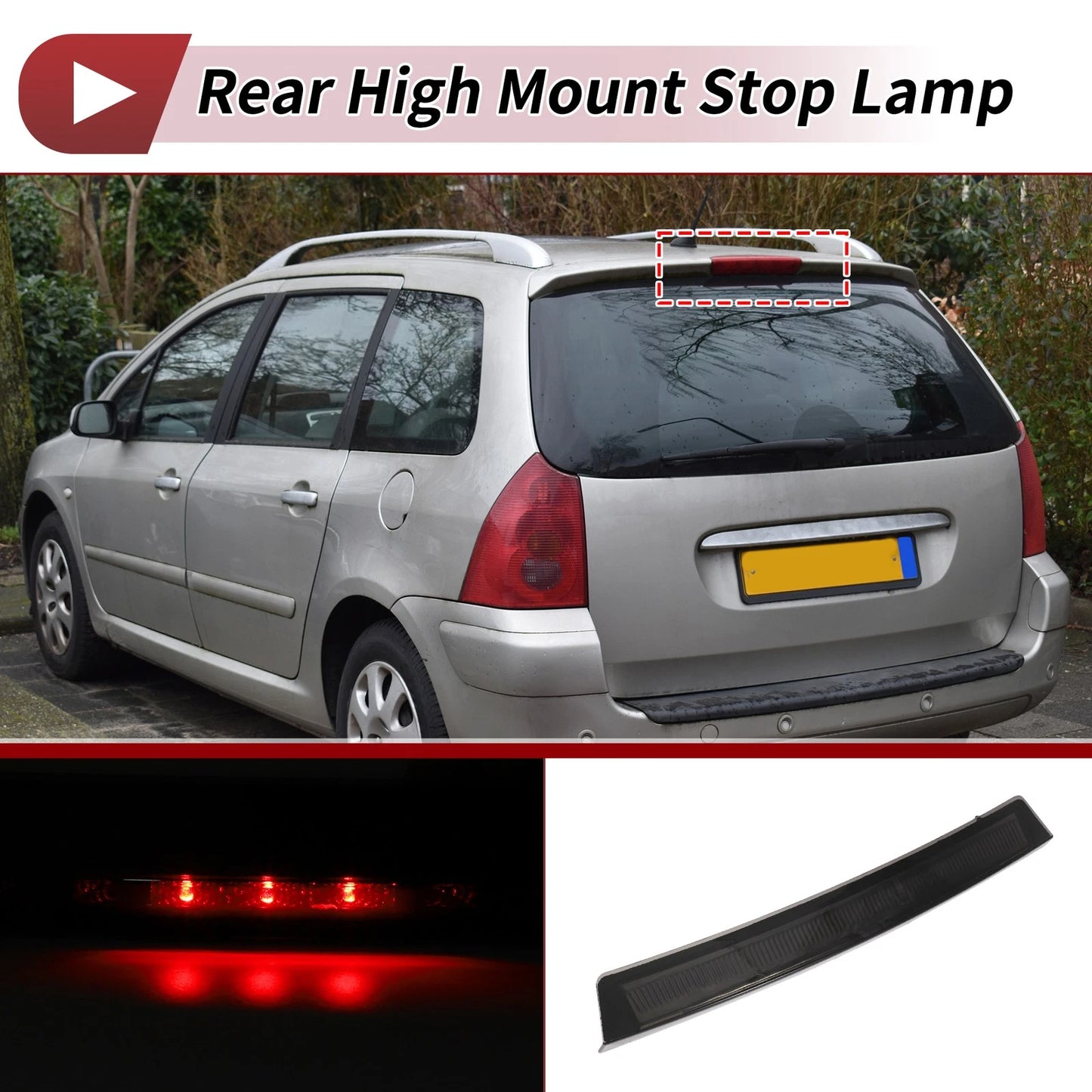 Red LED Third Brake Light for Ford Mustang (1999-2004)