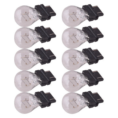 10 x 3157 Clear Tail Signal Brake Light Bulbs for Car