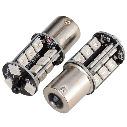 1156 BA15S P21W 382 27SMD RGB LED Tail Light Bulbs for Car