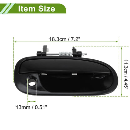 Black Front Right Exterior Door Handle for Honda Civic (1996-2000)