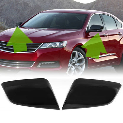 Gloss Black Exterior Side Mirror Cover Caps for Chevy Impala (2014-2020)