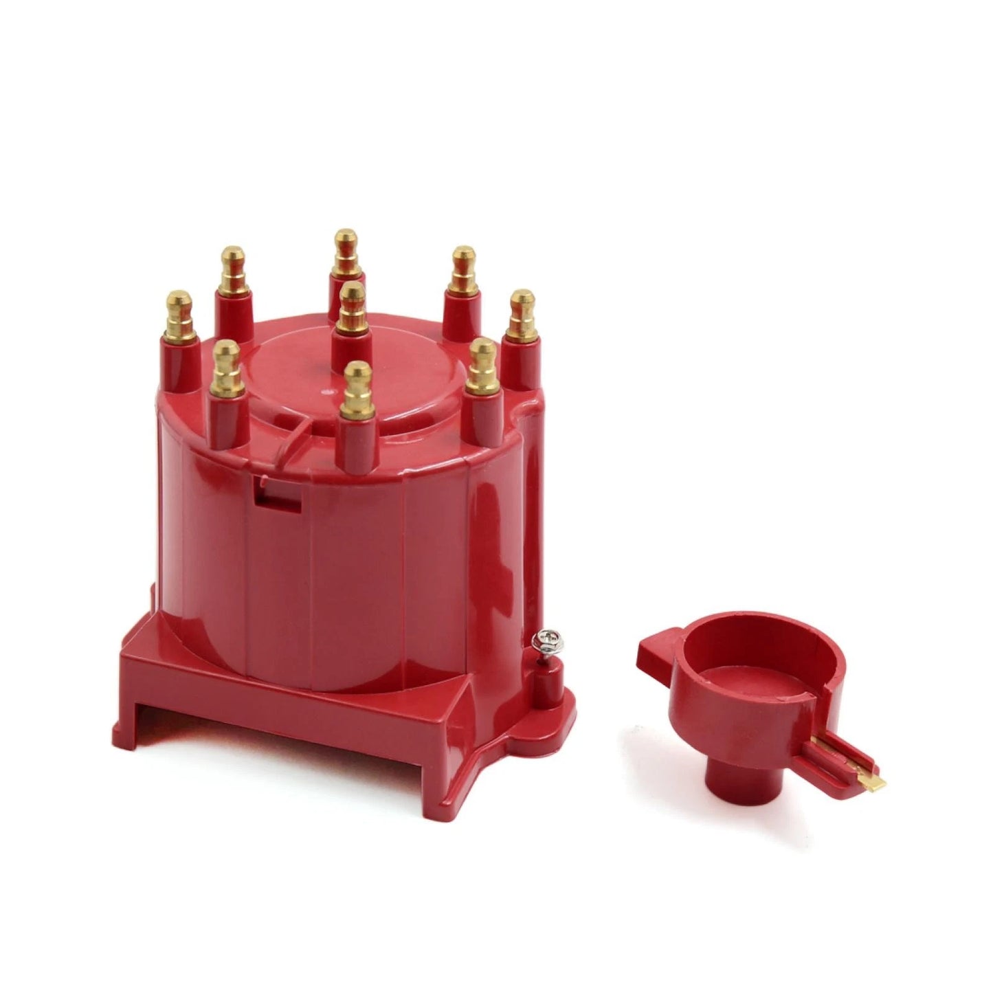 Red Ignition Distributor Cap and Rotor External Coil for Chevrolet DC 12V