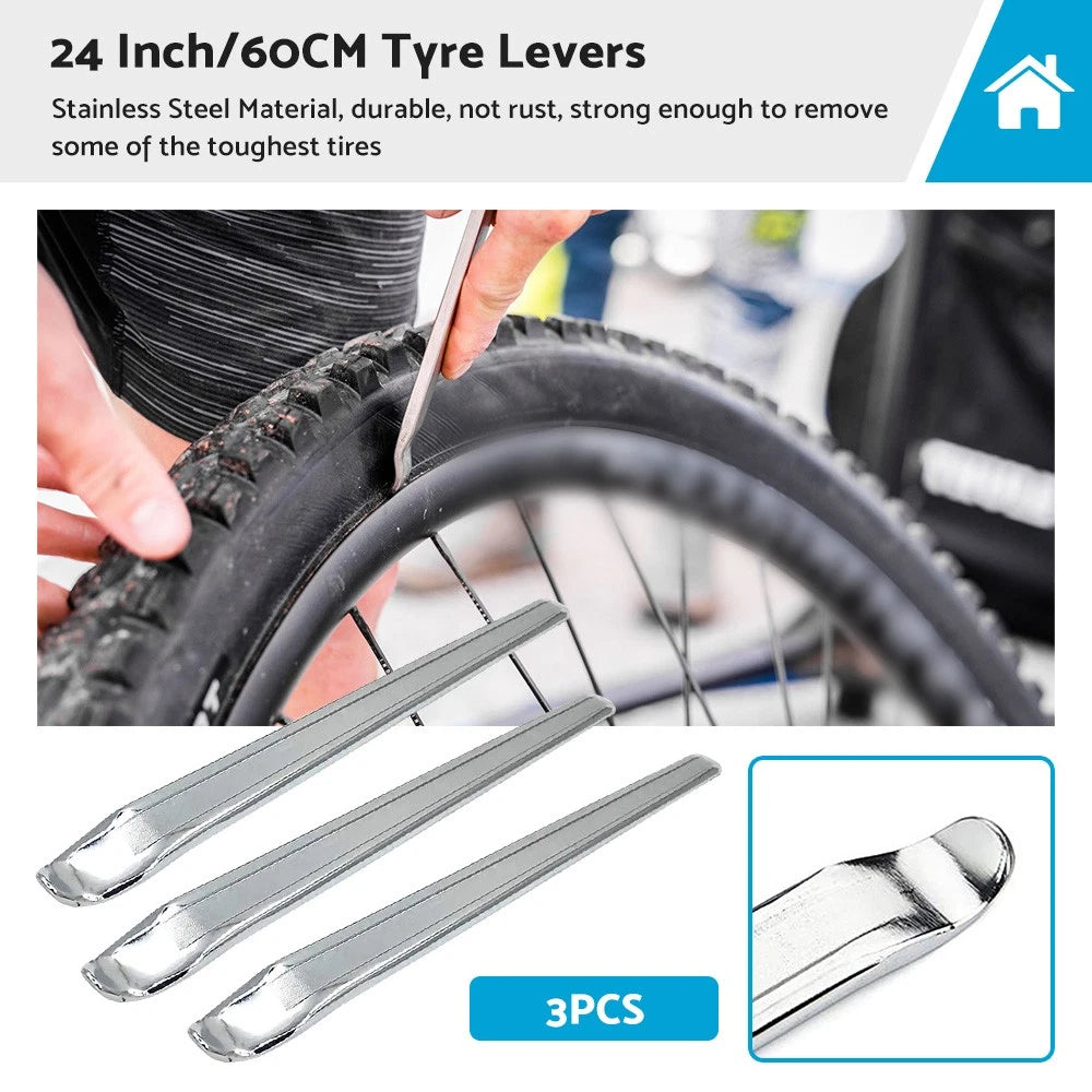 3 x 24 Inch Tyre Levers for Bike, Quad, Car, Van, Motorcycle, Scooter