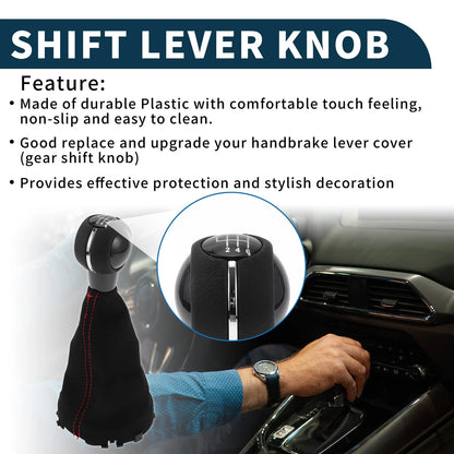 6 Speed Gear Shift Knob & Cover for Mini Cooper F55 F56 Hatchback (2014-2023)
