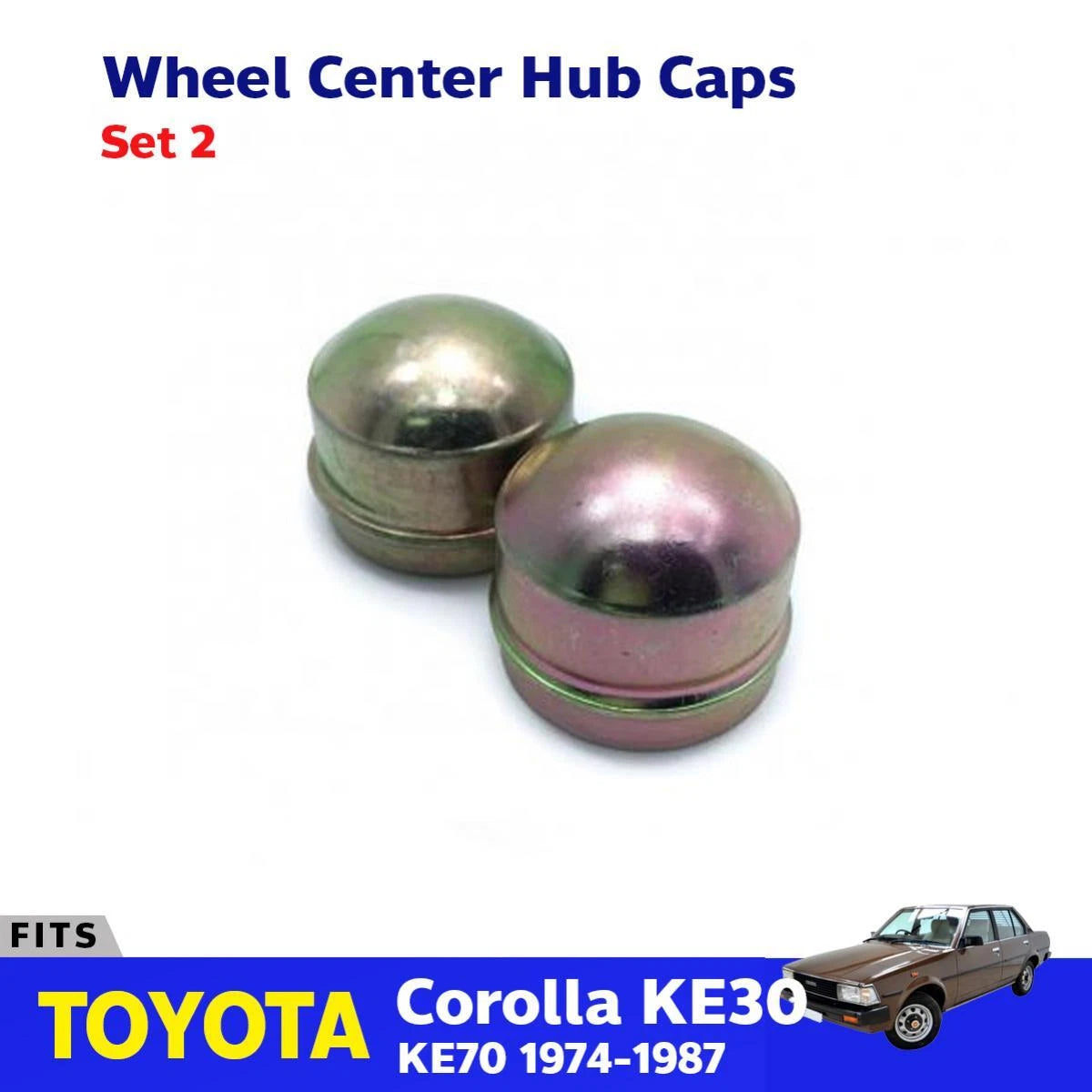 Center Wheel Hub Dust Cap Pair Fits Toyota Corolla KE30 TE31 KE70 1974-87 D06