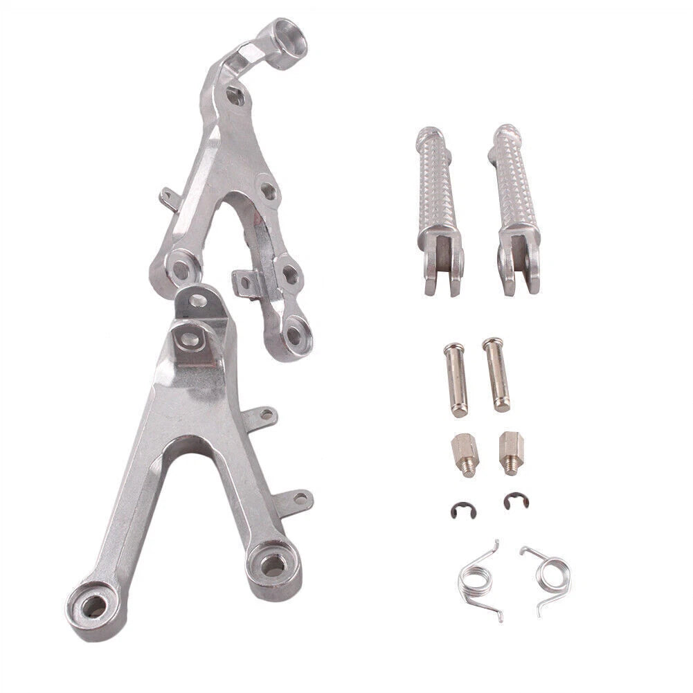 Front Footpegs Footrests Brackets Set for Yamaha YZF R6 (2006-2011)