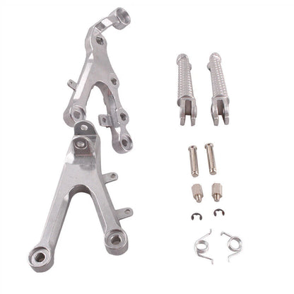 Front Footpegs Footrests Brackets Set for Yamaha YZF R6 (2006-2011)